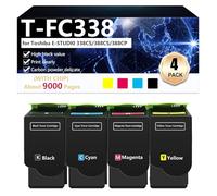 CFDFDA T-FC338 Compatible Toner Cartridge for Toshiba E-STUDI0 338CS 388CS 388CP Printers, High Yield 9000 Pages, High Definition Printing,BCMY-1 pack