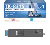 CFDFDA TK-8315 High-Capacity Toner Cartridge | Compatible Replacement Toner Cartridge for Kyocera TASKalfac 2550ci Printers,Cyan-1 pack