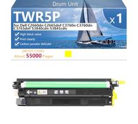 CFDFDA TWR5P 331-8434 59J78 Drum Unit Compatible with Chip for Dell C2660dn C2665dnf C3760n C3760dn C3765dnf S3840cdn S3845cdn Printer, High Yield 60000 Pages,Yellow-1 pack