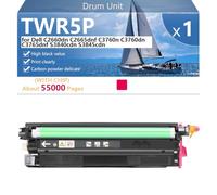 CFDFDA TWR5P 331-8434 59J78 Drum Unit Compatible with Chip for Dell C2660dn C2665dnf C3760n C3760dn C3765dnf S3840cdn S3845cdn Printer, High Yield 60000 Pages,Magenta-1 pack