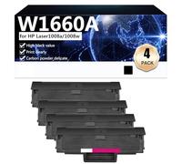 CFDFDA W1660A Compatible Toner Cartridge Replacement with Chip for HP Laser 1008a 1008w Printer, Easy to Install, 2000 Pages,4*Black