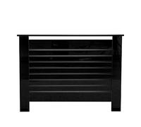 CFDZ Newry High Gloss Radiator Covers,in 4 Sizes,in 4 Colors,Wall Decorative Cabinet,Assemble Needed,78/111.5/151.5/172cmX19X82cm (Black-Middle-111.5cm)