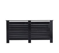 CFDZ Newry High Gloss Radiator Covers,in 4 Sizes,in 4 Colors,Wall Decorative Cabinet,Assemble Needed,78/111.5/151.5/172cmX19X82cm (Black-XL-172cm)