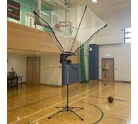 CFDZCP 2.5-3.1 M Adjustment Basketball Rebounder Net Return System, Large Net & 180° Rotatable Design,Portable Improve The Efficiency Of Shots