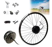 CFDZCP 20" 24" 26" 27.5" 28" 29" 700C Front Electric Bike Conversion Kit, With LCD Panel, Upgraded EBike Hub Motor Set, Direct Drive Wheel For 36V/48V Battery E-Bike(48V/250W,24inch)