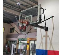 CFDZCP Basketball Return Attachment System, Black Hanging Basketball Shot Trainer With 180° Rotating Return Chute, For School, Training Camp, Yard