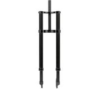CFDZCP bike forks Snow Bike Fork 26 Inch 4.0 Tire E-bike Fat Front Fork Double Shoulder Spring Suspension Inverted Fork Downhill Travel 110mm 1-1/8 Straight Tube Disc Brake QR 9mm(Center 105mm Black)