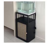 CFDZCP Fish Tank Stand,Adjustable Metal Terrarium Stand For Fish Tanks 10-55 Gallon With Storage Cabinet, 70CM Tall Aquarium Rack For Home & Office(Black - Lxw,45x25cm)
