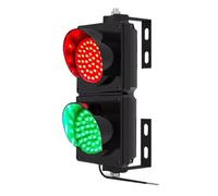 CFDZCP LED Traffic Light Lamp With Remote Control, Red And Green 2 In 1 Traffic Signal, Black PC Houseing, Outdoor Waterproof IP65, Suitable For Roads, Toll Stations(220V)