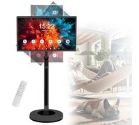 CFDZCP Portable Touch Screen TV, Smart Standing Monitor, All-in-One Smart Board With Adjustable Stand, Built-in Battery(4-6H), With Remote Control ，32in(Schwarz)