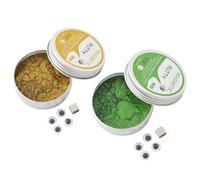 CFEWV Pack of 2 Stress Relief Toys, Finger Toys for Adults, Stress Relief through Finger Games, with 8 Wiggly Eyes (Gold, Green)