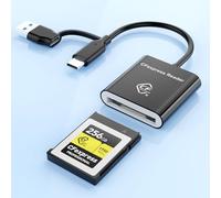 CFexpress Type B Card Reader with USB 3.2 (Gen 2) 10Gbps, USB-C&USB-A 2-in-1 Type B CFexpress Adapter, Compatible with Windows/Mac/Linux/Android, for iPhone 17/16/15, Laptops, Tablets, Smartphones