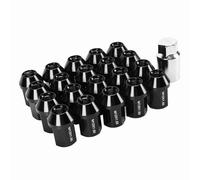 Cffuvros 20pcs M12x1.5 Lug Nuts for Trail 2002-2009, for Elite i20 2015-2019, for TL 2004-2008, 35mm 6061 Aluminum Alloy Closed End Replacement (Black)