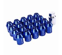 Cffuvros 20pcs M12x1.5 Lug Nuts for Trail 2002-2009, for Elite i20 2015-2019, for TL 2004-2008, 35mm 6061 Aluminum Alloy Closed End Replacement (Blue)