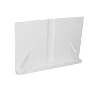 Cffuvros Adjustable Book Stand, Ergonomic Desktop Reading Holder for Hands Freely Reading, Multi Angle ABS Bookstand for Cookbooks Tablets Notebooks, Portable Foldable (White)