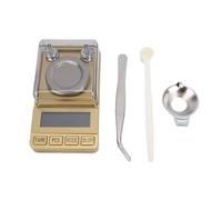 Cffuvros Milligram Scale, 50G 0.001G Golden Jewelry Scale, Digital LCD Backlight Display Digital Scale for Kitchen Grain Condiment Powder Jewelry Gold