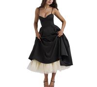 CFHFKPWMQ Black,S, Women's Prom Dresses A-Line Evening Party Gowns for Women Backless Dress Wedding Party Long Dresses