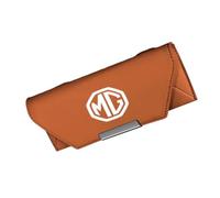 CFHJFG Car Glasses Cases Clip with Logo for MG Midget,Leather Convenient Storage Car Visor Sunglasses Case Magnetic Closure Interior Accessories,Orange