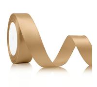 CFifHtOL Gold Ribbon for Gift Wrapping, 25mm Wide Satin Ribbon, 25 Yards, Solid Color, Polyester, Multiple Occasions, Gift-giving Occasions and Holidays