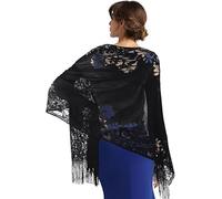 CFifHtOL Shawls And Wraps For Women,Scarf For Women,Black - Premium Soft & Lightweight Lace Wrap,Evening Shawls And Wraps For Dresses,Elegant Evening & Everyday Wear,Gift For Mother,Wife & Friends