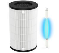 CFKREYA AP-T40 Replacement Filter & UV-C Replacement Bulbs Compatible with HoMedics 5-in-1 Tower Air Puri-Fier Models# AP-T40FL, AP-T40WT, AP-T43-WT, AP-T45-BK and AP-T45-WT,1461901(Costco Model)