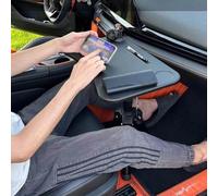 CFLERWU Foldable RV Tables dor Inside a Camper, Adjustable Height Camper Table for Laptop, Multipurpose Travel Accessories for Working, Writing, Eating, Traveling(Black)