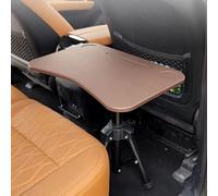 CFLERWU Foldable RV Tables dor Inside a Camper, Adjustable Height Camper Table for Laptop, Multipurpose Travel Accessories for Working, Writing, Eating, Traveling(Brown)