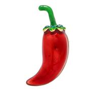 CFLNYC Cute Red Chilli Pepper Brooch, Copper Pepper Shaped Corsage Pin Simulated Vegetables Clothes Accessories Xmas Gift