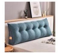 CFLNYC Ergonomic Triangular Headboard Pillow with Side Storage Pockets Removable Headboard Back Pillow for Resting Reading(Blue,39"/100cm(Twin))