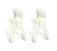 CFlong Baby Girl Tights, 2/4 Pack Spring and Autumn Knitted Angel Wings Tights for Girls Baby Toddler Girls' Tights Newborn Kids Girls' Leggings 0-6 Years (2 Pack, White,2-4 Years)
