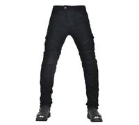 CFlong Men's Motorcycle Pants Motorbike Jeans Biker Armor Trousers Bicycle Riding Protective Pants, 4 x Protection pad (Black,XL)