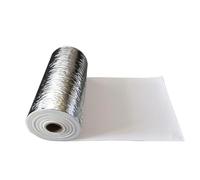 CFMAIF Ceramic Fiber Blanket with Aluminum Foil Facing, 1260°C Heat Shield, Fireproof Insulation for Industrial, Automotive, Kiln (610mmX10m,Thickness: 6mm)