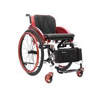 CFMAIF Folding Sports Wheelchair, Lightweight Manual Wheelchairs for Adults, Aluminum Alloy Travel Chairs, Compact(Size:38cm/14.9in seat,Color:Red)