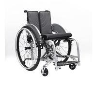 CFMAIF Lightweight Foldable Wheelchair for Adults, Portable Manual Aluminum Alloy Wheel Chair for Travel, with Removable Rear Wheels & Footrest(Black,43cm/16.9in Seat)