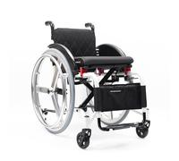 CFMAIF Portable Aluminum Folding Wheelchair, Lightweight Manual Sports Chair with Anti-Tipper, Quick Release Rear Wheels(B,38cm/14.9in Seat)