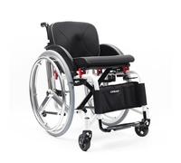 CFMAIF Portable Folding Sports Wheelchairs, Self-propelled Lightweight Aluminum Alloy Chair, Swing Away Footrests & Anti-Tip Wheels(A,40cm/15.7in Seat)