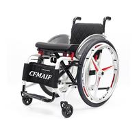 CFMAIF Sport Wheelchairs For Adults, Aluminum Wheelchairs With Quick Release Wheels, Lightweight Transport Wheelchair with Handbrakes, (40cm/15.7in seat,White)