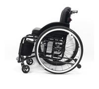CFMAIF Ultra Lightweight Sports Wheelchair(30Lbs)- Folding Aluminum Alloy Manual Wheelchairs,with Quick Release Rear Wheels,Anti-Tip Wheels(Black,38cm/14.9in Seat)