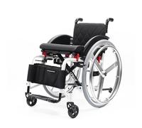 CFMAIF Ultralight Portable Aluminum Wheelchair, Folding Self-propelled Manual Sports Chair, with Handbrakes,Quick Release Rear Wheels(B,42cm/16.5in Seat)