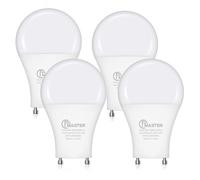 CFMASTER GU24 LED Light Bulb, 5000K Daylight, 9W(100W Equivalent), 800 Lumens, A19 Shape GU 24 LED Bulbs, Twist and Lock GU24 Pin Base with Two Prongs, Non-Dimmable, UL ETL Certificated(4-Pack)