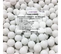 CFMOFFERS Airsoft BB Pellets 6mm Plastic Balls High Grade Paintball Smooth Shinny Highly Polished Shooting Pellets Yellow Whit 0.12g 0.20g 500/100/2000/5000 (0.20g 1000 Pellets -White)