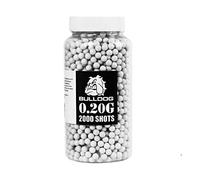 CFMOFFERS Airsoft BB Pellets 6mm Plastic Balls High Grade Paintball Smooth Shinny Highly Polished Shooting Pellets Yellow Whit 0.12g 0.20g 500/100/2000/5000 (0.20g 2000 Pellets -White-in Jar)