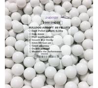 CFMOFFERS Airsoft BB Pellets 6mm Plastic Balls High Grade Paintball Smooth Shinny Highly Polished Shooting Pellets Yellow Whit 0.12g 0.20g 500/100/2000/5000 (0.20g 2000 Pellets -White)