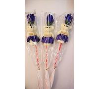 CFMOFFERS Artificial Roses Gift Sets for Valentine's Day Mother'S Day Wedding Anniversary Romantic Artificial Soap Roses Foam Teddy Bear Gift Flowers Bouquet Valentines Day 3Pack (Purple)