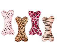 CFMOFFERS Fluffy Dog Plush Squeaky Toys Interactive Toys Bone Shaped Dog Squeaky Toys Soft Dog Chew Toys for Boredom,Stuffed Squeaky Dog Toys Puppy Toys for Small Medium Large Dogs 2Pack