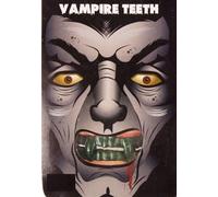 CFMOFFERS Glow In The Dark Horror Vampire Fangs Teeth Caps Dracula Witch Teeth Halloween Fancy Dress Party UK (Type A)