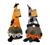 CFMOFFERS Halloween Decoration Gnomes Gonk Bat Plush Handmade Swedish Tomte Scandinavian Ornaments for Home Ornament Halloween Ghost Toy Window Shelf Desk Decor Pumpkin Bat Spider Hat Gonks 2 Pack