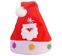 CFMOFFERS LED Light Up Christmas Hat Snowman Reindeer Santa Beanie Unisex Flashing Xmas Headware Headband for Women Men Holiday Party Festive Costume (Santa Hat)