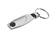 CFMOFFERS Metal Slimline Pendent Automotive Keyring Chrome Keychain Compatible with Merced Cars Key ring in Gift Box