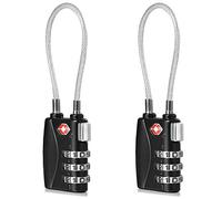 CFMOUR Suitcase Locks, 3-Dial TSA Approved Luggage Lock with Flexible Cable